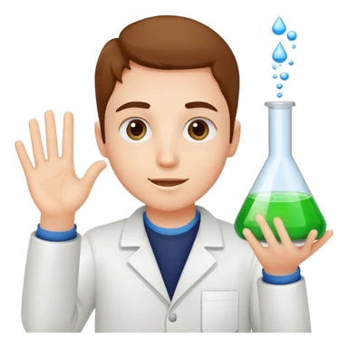 student raising hand with chemistry flask, asking about valency sticker