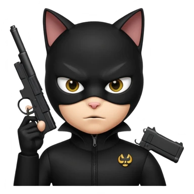 man in a cat suit loaded sticker