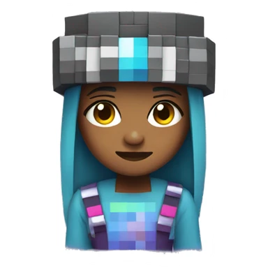 Girl with Minecraft costume sticker
