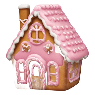 A pink gingerbread house sticker