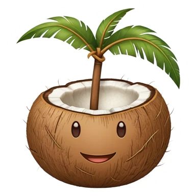 Smiling Coconut sticker