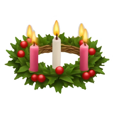 An advent wreath with one candle lit sticker