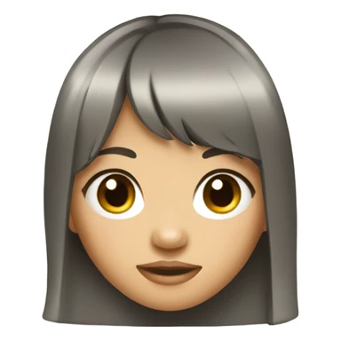 Vietnamese girl with bang and tanned skin  sticker