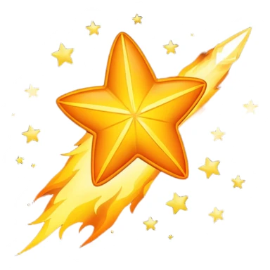Bright shooting star sticker