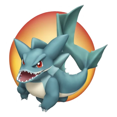 Sharpedo-Charmeleon-Gible-Larvitar-Fakémon Full Body sticker