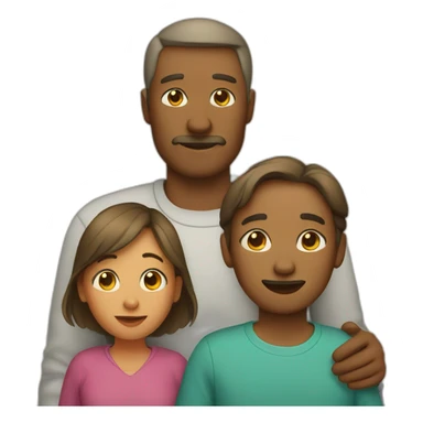 San, mother, father and cat sticker