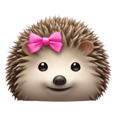 Hedgehog with a pink bow on it’s head sticker