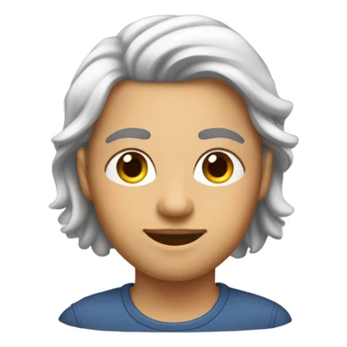 Quiero crear mi emoji personalizado, soy blanca, cabello castaño con reflejos, cejas un poco arqueadas, labios un poco delgado sticker