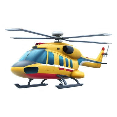 Helicopter with lights sticker