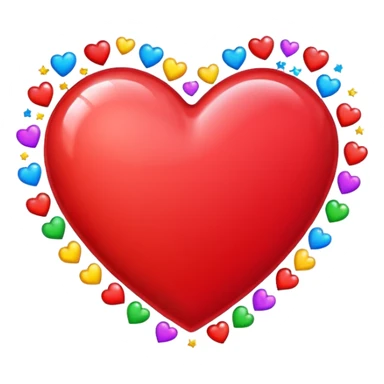 heart with a confetti border sticker