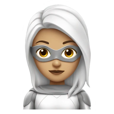 superhero female white sticker