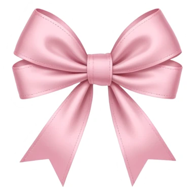 a baby pink thin ribbon bow sticker