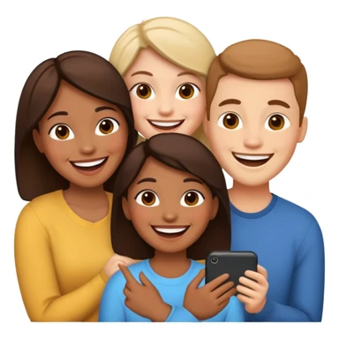 Three friends talking sticker