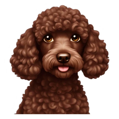 chocolate miniature poodle sticker