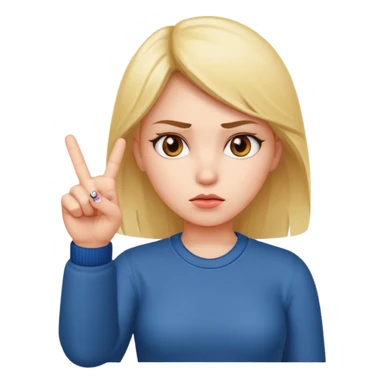 Girl with middle finger sticker