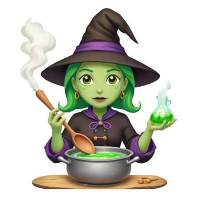 Soldado green witch cooking potion sticker