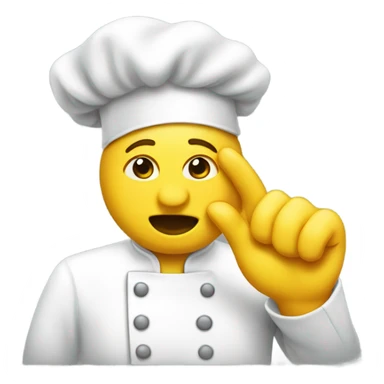 yellow emoji chefs kiss sticker
