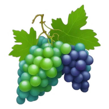 green and blue color grapes sticker