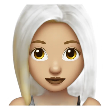 blonde hair girl with septum piercing sticker