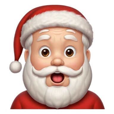 papai noel surpreso com a boca aberta sticker