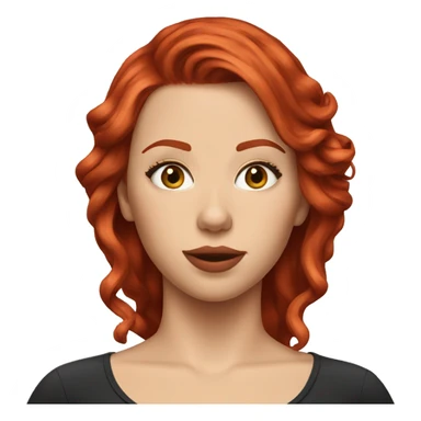 Scarlett Johansson red hair  sticker