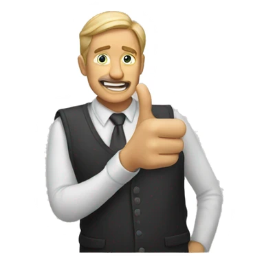 Man pointing at you with all hands sticker