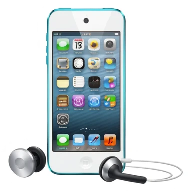 iPod touch 8 with earpiece speaker and running iOS 7 sticker