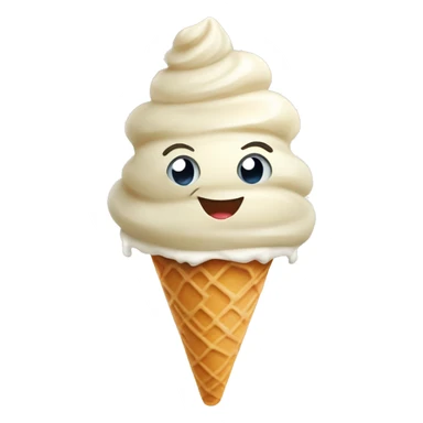 vanilla icecream cone  sticker
