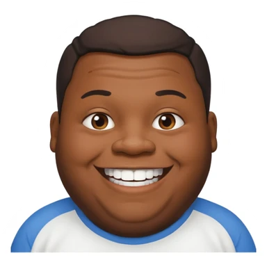 Fat black man with half of missing front tooth sticker