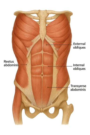 muscoli del core (addominali) sticker