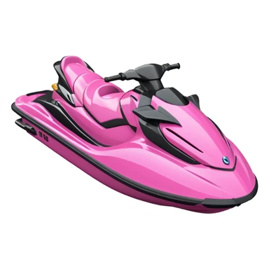 moto de agua rosada sticker