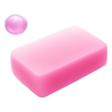 Pink soap bar and bubbles sticker