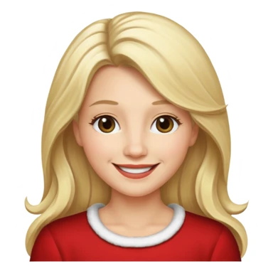 Mom Noel chrtismas hair blonde long sticker