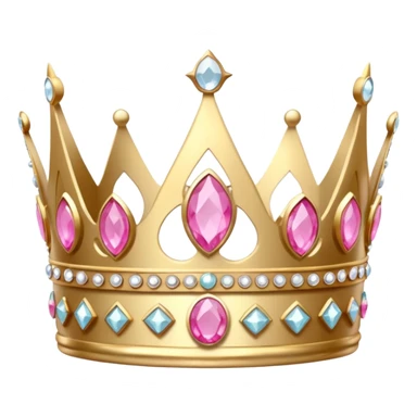 white and pink crown sticker