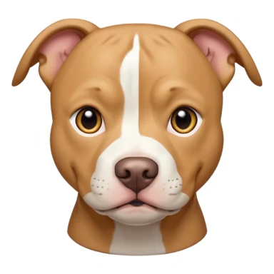 Light tan pitbull white markings sticker