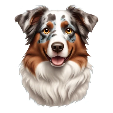 Red merle australian shepherd sticker