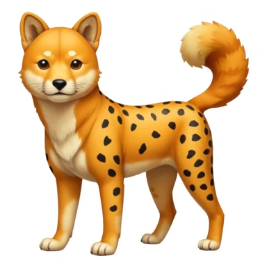 Dingo-Shiba-Inu-Leopard-Lion-hybrid-animal-creature, full body  sticker