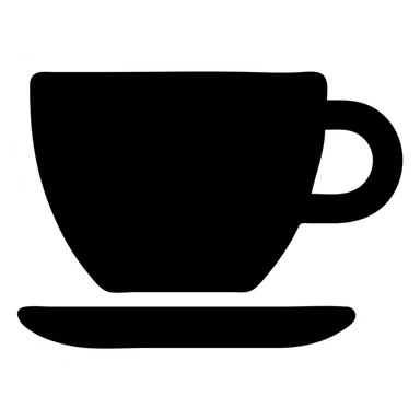 solid filled icon of a cup of coffee sticker