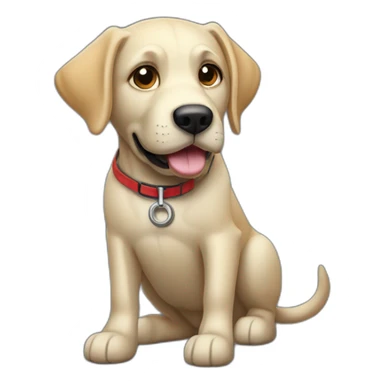 Un chien labrador noir qui fais du vélo  sticker