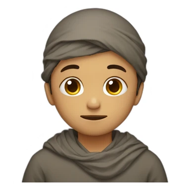 Brokenheart islamic boy wearing Kanzu with sad face sticker
