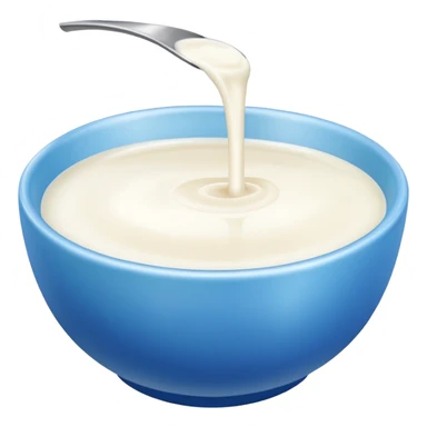 milk in a blue bowl sticker