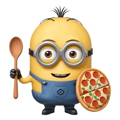un minions  del cartone animato di colore viola con il pizzetto e gli occhiali da vista sticker