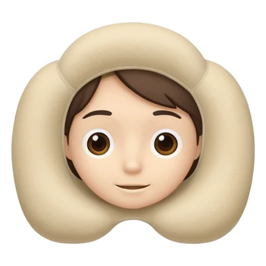 A fluffy memory-foam travel pillow that molds gently to the traveler’s head and shoulders. sticker