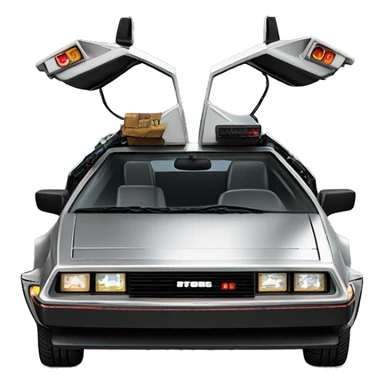DeLorean back to the future lightspeed Point of Sale sticker