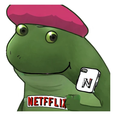 Pink Netflix emoji sticker
