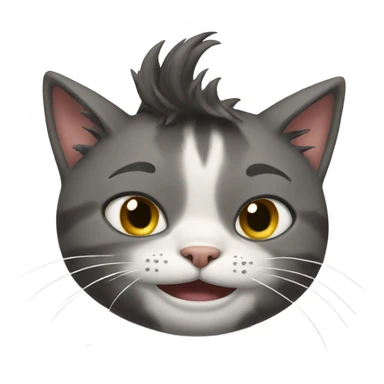 Cat pulling hair out of head sticker