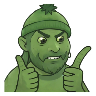 Black man sticking middle finger up sticker