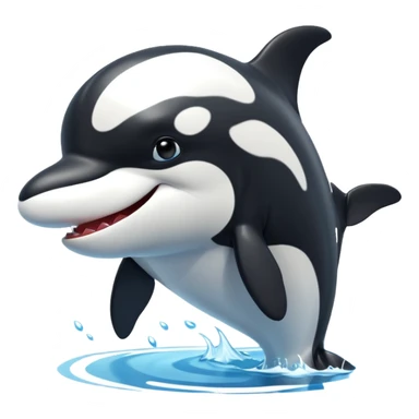3d Cartoon orca in the style of american picture of president saying we need you to fight sticker