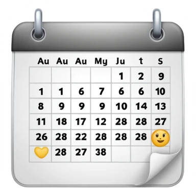 Emoji of calendar page for August 18 sticker