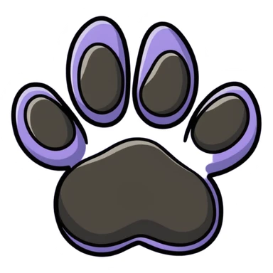 colorful puppy paw print with a border sticker